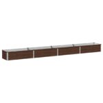 vidaXL Vyvýšený záhon Čierna 320 x 40 x 24 cm studené valcovaná oceľ – Obrázok 2