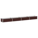 vidaXL Vyvýšený záhon Hnedá 320 x 40 x 24 cm studené valcovaná oceľ – Obrázok 2