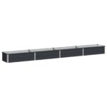 vidaXL Vyvýšený záhon Antracitová 320 x 40 x 24 cm – Obrázok 2