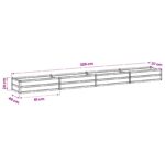 vidaXL Vyvýšený záhon Hrdzavý 320 x 40 x 24 cm corton – Obrázok 11
