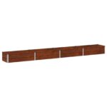 vidaXL Vyvýšený záhon Hrdzavý 320 x 40 x 24 cm corton – Obrázok 2