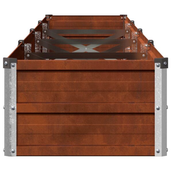 vidaXL Vyvýšený záhon Hrdzavý 320 x 40 x 24 cm corton – Obrázok 5