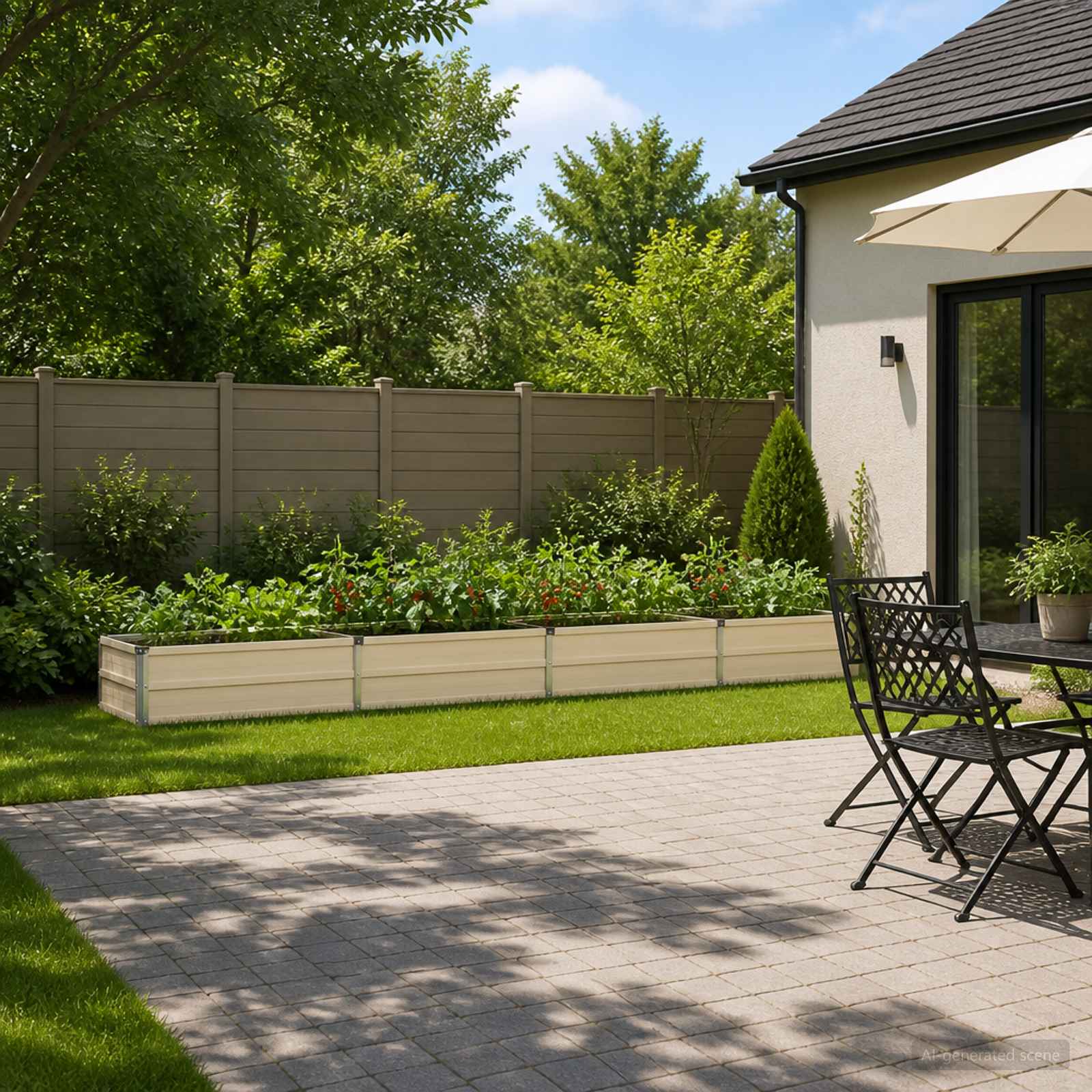 8006348_1.jpg vidaXL Vyvýšený záhon Slonovinová 320 x 40 x 24 cm – Obrázok 1