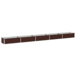 vidaXL Vyvýšený záhon Hnedá 400 x 40 x 24 cm studené valcovaná oceľ – Obrázok 2
