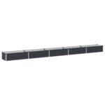 vidaXL Vyvýšený záhon Antracitová 400 x 40 x 24 cm – Obrázok 2