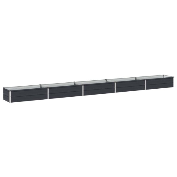 vidaXL Vyvýšený záhon Antracitová 400 x 40 x 24 cm – Obrázok 2