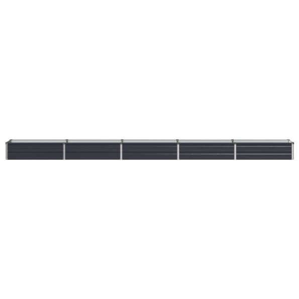 vidaXL Vyvýšený záhon Antracitová 400 x 40 x 24 cm – Obrázok 3