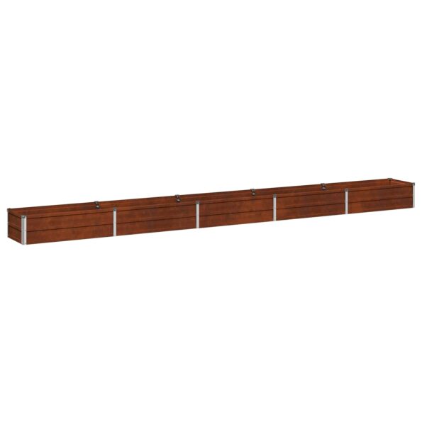vidaXL Vyvýšený záhon Hrdzavý 400 x 40 x 24 cm corton – Obrázok 2