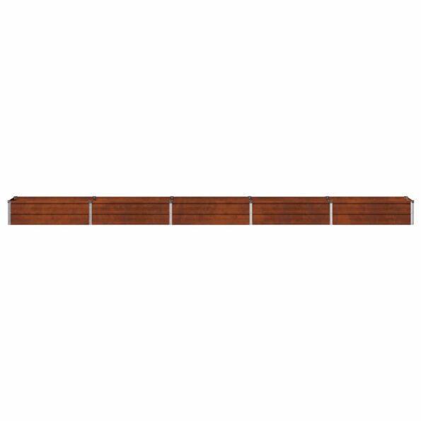 vidaXL Vyvýšený záhon Hrdzavý 400 x 40 x 24 cm corton – Obrázok 4