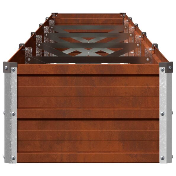 vidaXL Vyvýšený záhon Hrdzavý 400 x 40 x 24 cm corton – Obrázok 5