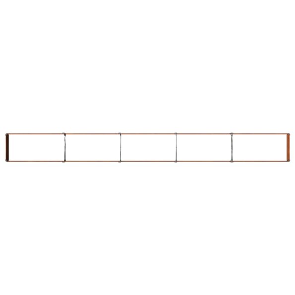 vidaXL Vyvýšený záhon Hrdzavý 400 x 40 x 24 cm corton – Obrázok 6