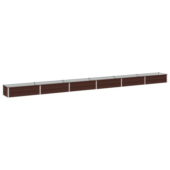 vidaXL Vyvýšený záhon Hnedá 480 x 40 x 24 cm studené valcovaná oceľ – Obrázok 2