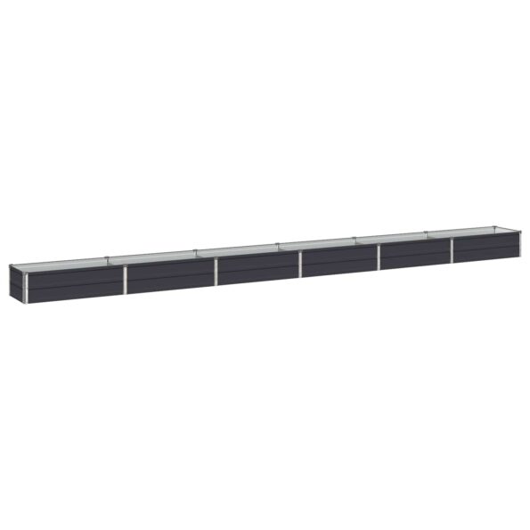 vidaXL Vyvýšený záhon Antracitová 480 x 40 x 24 cm – Obrázok 2