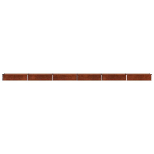 vidaXL Vyvýšený záhon Hrdzavý 600 x 40 x 24 cm corton – Obrázok 3