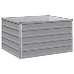 vidaXL Vyvýšený záhon Sivá 100 x 80 x 55 cm studené valcovaná oceľ – Obrázok 2