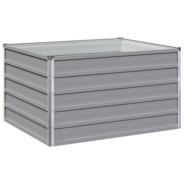 vidaXL Vyvýšený záhon Sivá 100 x 80 x 55 cm studené valcovaná oceľ – Obrázok 2