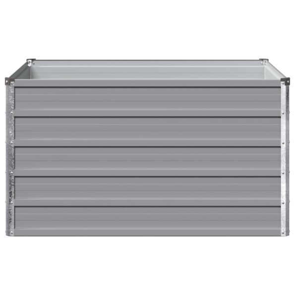 vidaXL Vyvýšený záhon Sivá 100 x 80 x 55 cm studené valcovaná oceľ – Obrázok 3