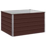 vidaXL Vyvýšený záhon Hnedá 100 x 80 x 55 cm studené valcovaná oceľ – Obrázok 2