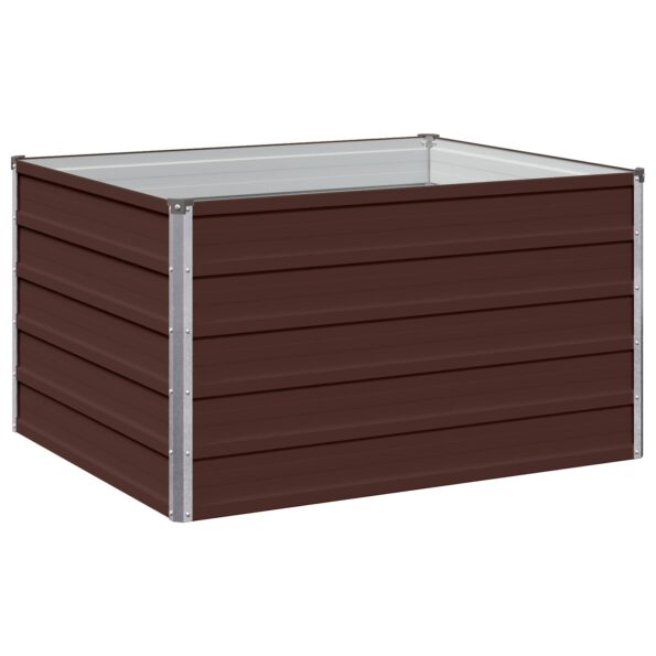 vidaXL Vyvýšený záhon Hnedá 100 x 80 x 55 cm studené valcovaná oceľ – Obrázok 2