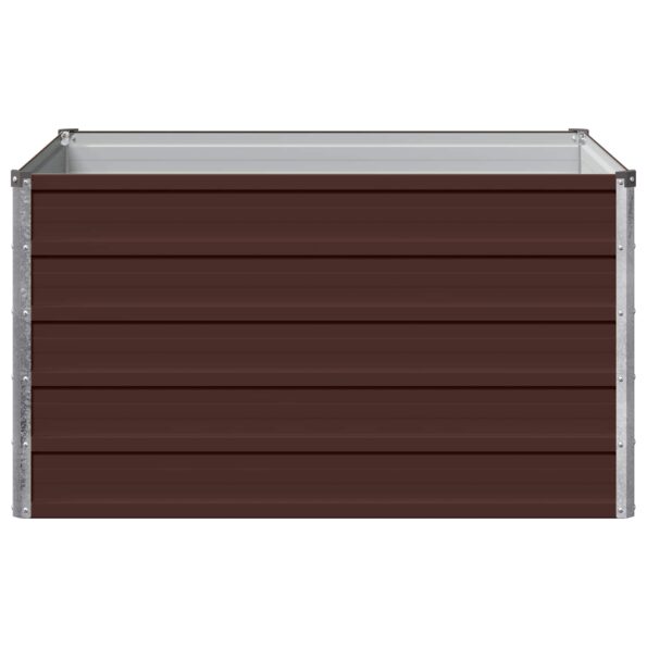vidaXL Vyvýšený záhon Hnedá 100 x 80 x 55 cm studené valcovaná oceľ – Obrázok 3