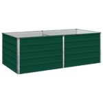 vidaXL Vyvýšený záhon Zelená 160 x 80 x 55 cm studené valcované oceľ – Obrázok 2
