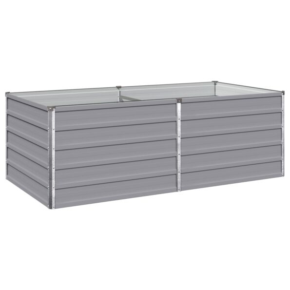 vidaXL Vyvýšený záhon Sivá 160 x 80 x 55 cm studené valcovaná oceľ – Obrázok 2