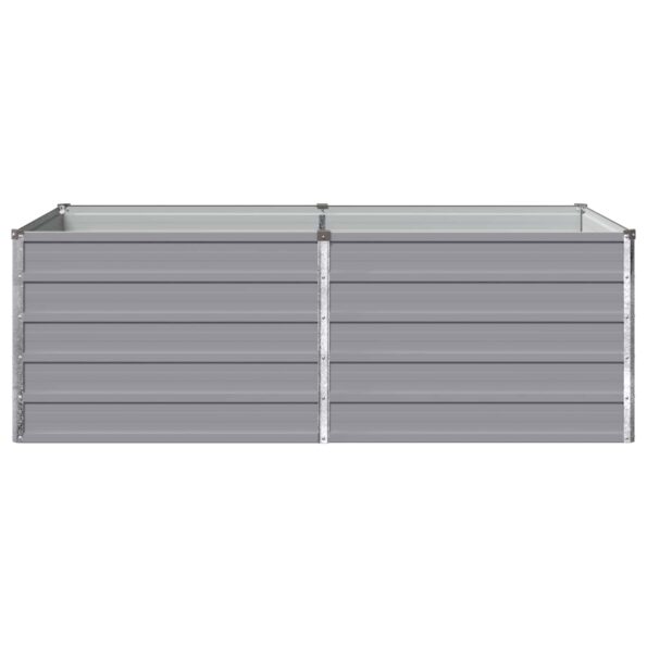 vidaXL Vyvýšený záhon Sivá 160 x 80 x 55 cm studené valcovaná oceľ – Obrázok 3