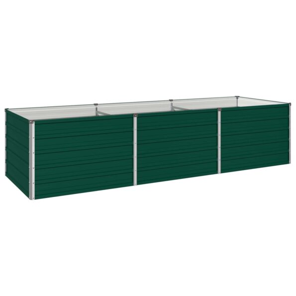 vidaXL Vyvýšený záhon Zelená 240 x 80 x 55 cm studené valcované oceľ – Obrázok 2