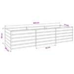 vidaXL Vyvýšený záhon Zelená 240 x 80 x 55 cm studené valcované oceľ – Obrázok 9