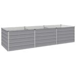 vidaXL Vyvýšený záhon Sivá 240 x 80 x 55 cm studené valcovaná oceľ – Obrázok 2
