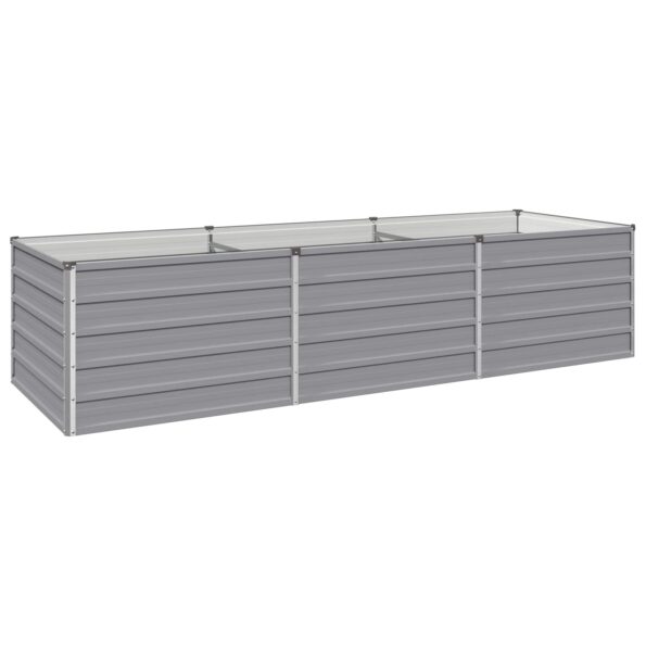 vidaXL Vyvýšený záhon Sivá 240 x 80 x 55 cm studené valcovaná oceľ – Obrázok 2