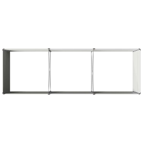 vidaXL Vyvýšený záhon Sivá 240 x 80 x 55 cm studené valcovaná oceľ – Obrázok 5