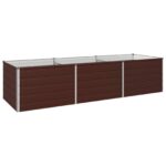 vidaXL Vyvýšený záhon Hnedá 240 x 80 x 55 cm studené valcovaná oceľ – Obrázok 2