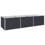 vidaXL Vyvýšený záhon Antracitová 240 x 80 x 55 cm – Obrázok 2