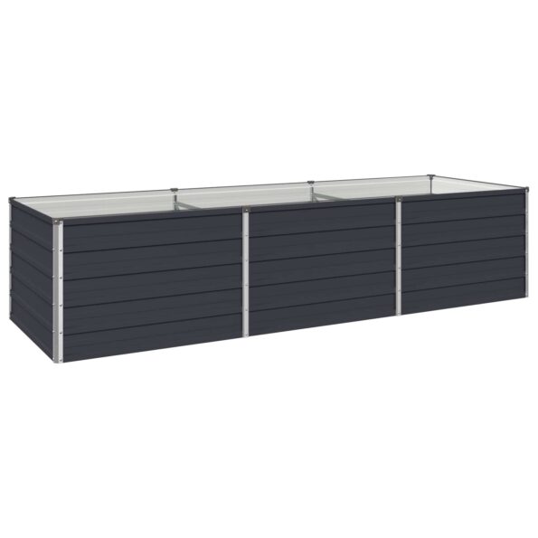 vidaXL Vyvýšený záhon Antracitová 240 x 80 x 55 cm – Obrázok 2