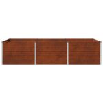 vidaXL Vyvýšený záhon Hrdzavý 240 x 80 x 55 cm corton – Obrázok 4