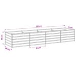 vidaXL Vyvýšený záhon Drevo hnedé 320 x 80 x 55 cm – Obrázok 9