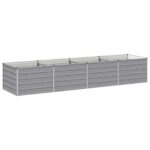 vidaXL Vyvýšený záhon Sivá 320 x 80 x 55 cm studené valcovaná oceľ – Obrázok 2