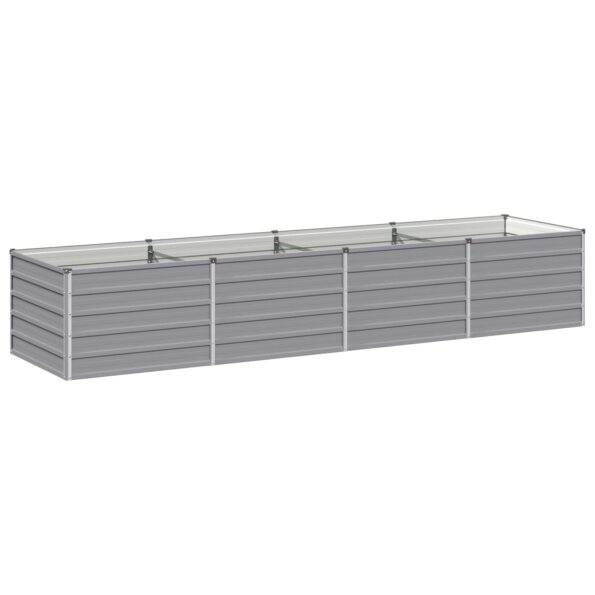 vidaXL Vyvýšený záhon Sivá 320 x 80 x 55 cm studené valcovaná oceľ – Obrázok 2