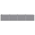 vidaXL Vyvýšený záhon Sivá 320 x 80 x 55 cm studené valcovaná oceľ – Obrázok 3