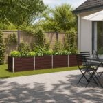 vidaXL Vyvýšený záhon Hnedá 320 x 80 x 55 cm studené valcovaná oceľ