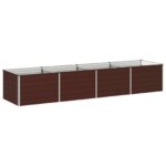 vidaXL Vyvýšený záhon Hnedá 320 x 80 x 55 cm studené valcovaná oceľ – Obrázok 2