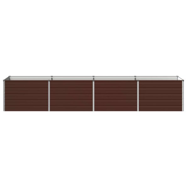 vidaXL Vyvýšený záhon Hnedá 320 x 80 x 55 cm studené valcovaná oceľ – Obrázok 3