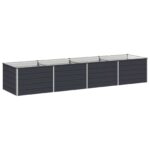 vidaXL Vyvýšený záhon Antracitová 320 x 80 x 55 cm – Obrázok 2