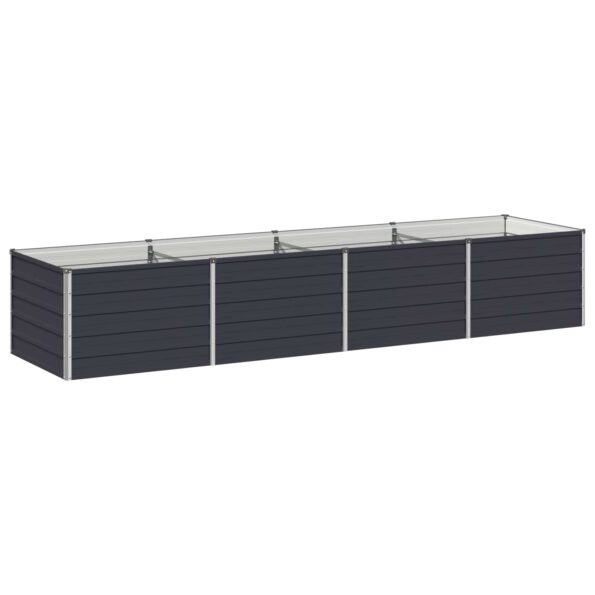 vidaXL Vyvýšený záhon Antracitová 320 x 80 x 55 cm – Obrázok 2