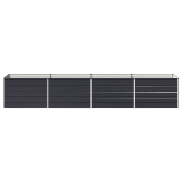 vidaXL Vyvýšený záhon Antracitová 320 x 80 x 55 cm – Obrázok 3