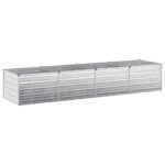 vidaXL Vyvýšený záhon Strieborná 320 x 80 x 55 cm pozinkované – Obrázok 2