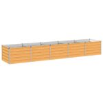 vidaXL Vyvýšený záhon Prírodná 400 x 80 x 55 cm studené valcovaná oceľ – Obrázok 2