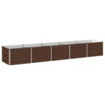vidaXL Vyvýšený záhon Čierna 400 x 80 x 55 cm studené valcovaná oceľ – Obrázok 2