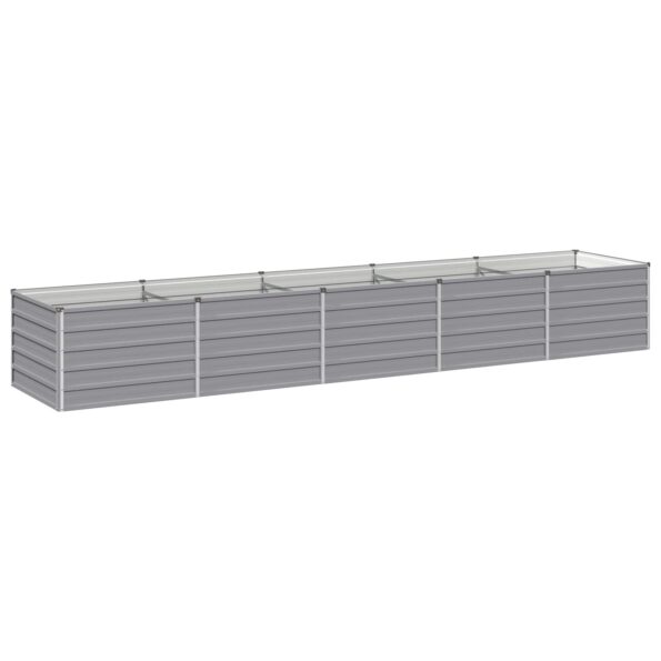 vidaXL Vyvýšený záhon Sivá 400 x 80 x 55 cm studené valcovaná oceľ – Obrázok 2